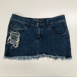 Tripp nyc denim spike mini skirt (M)